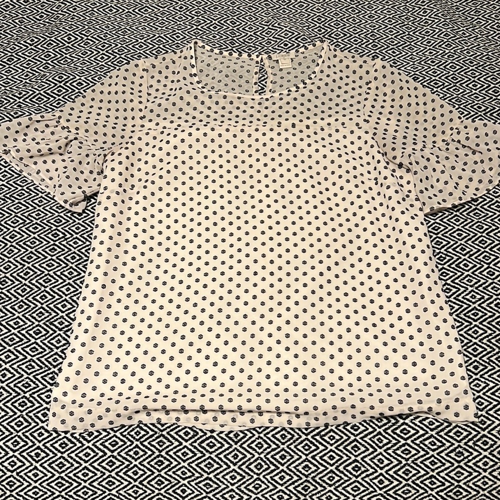 J. Crew Short Sleeve Sheer Top